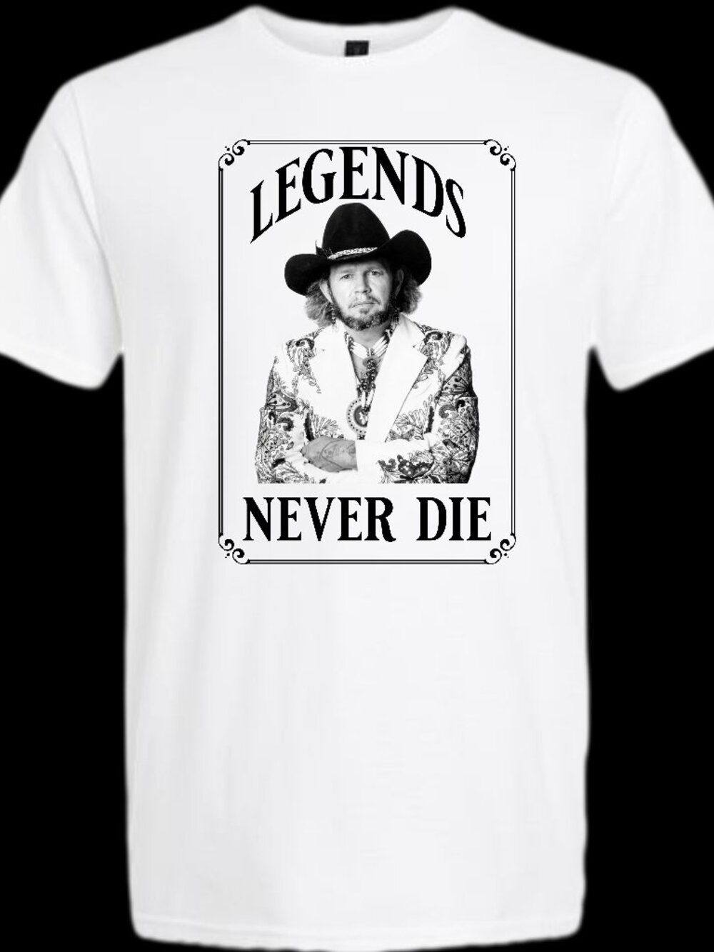 David Allan Coe Legends Never Die Short Sleeve T-Shirt